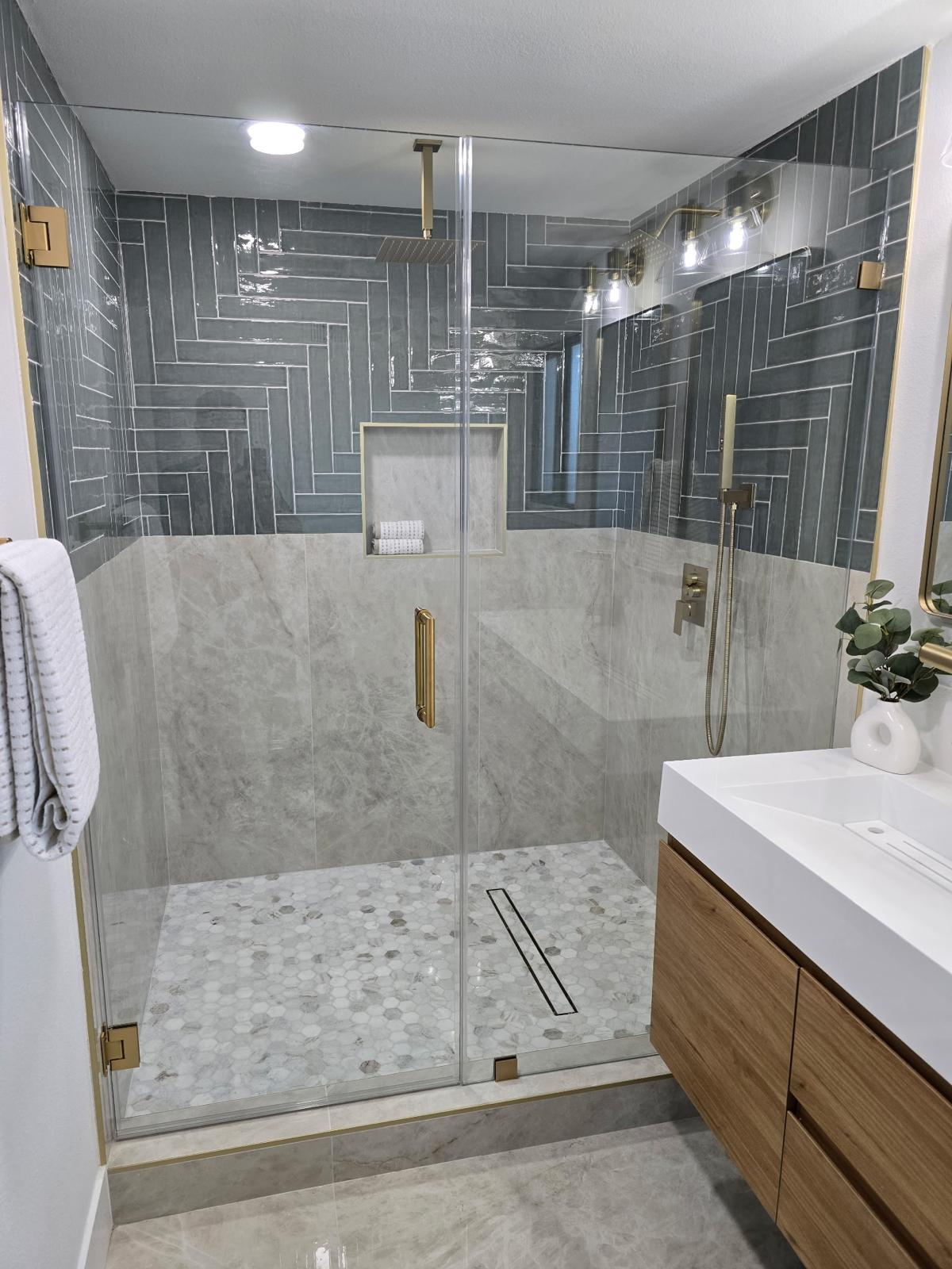 Bathroom remodeling project by Premier Concepts Development Inc.