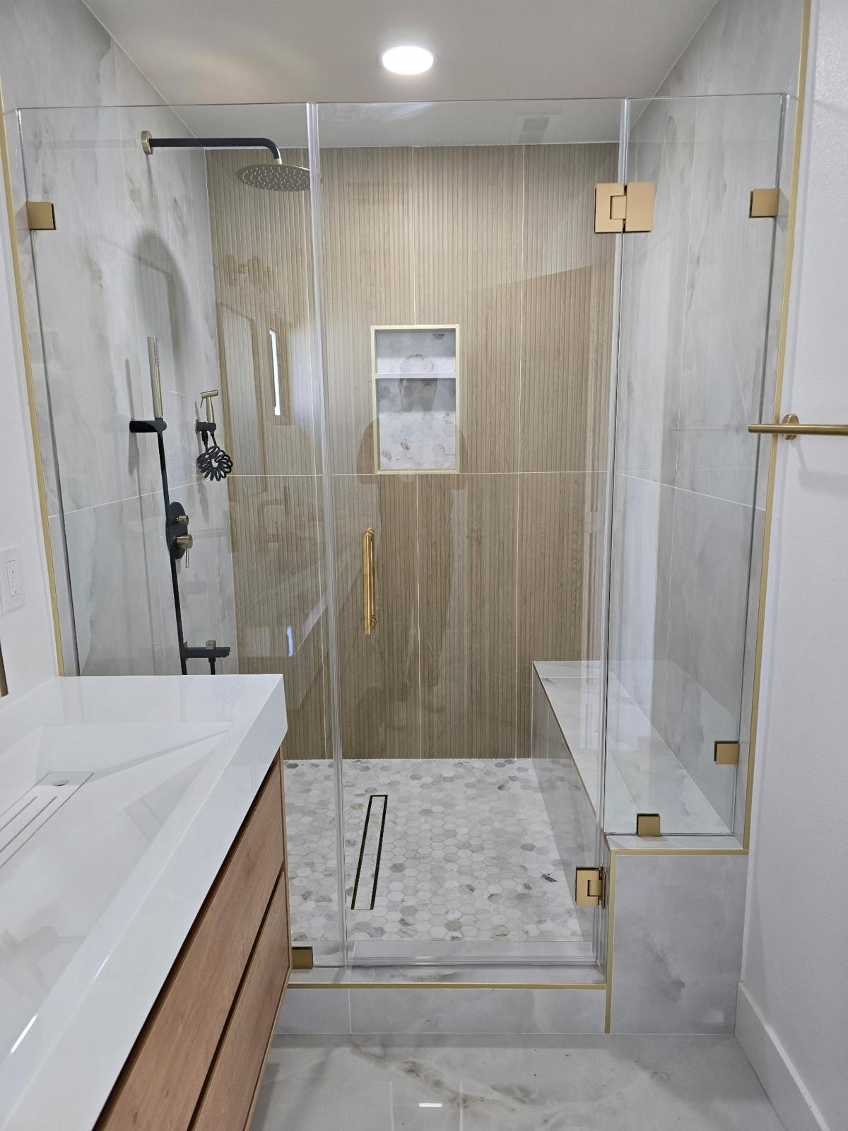 Bathroom remodeling project by Premier Concepts Development Inc.