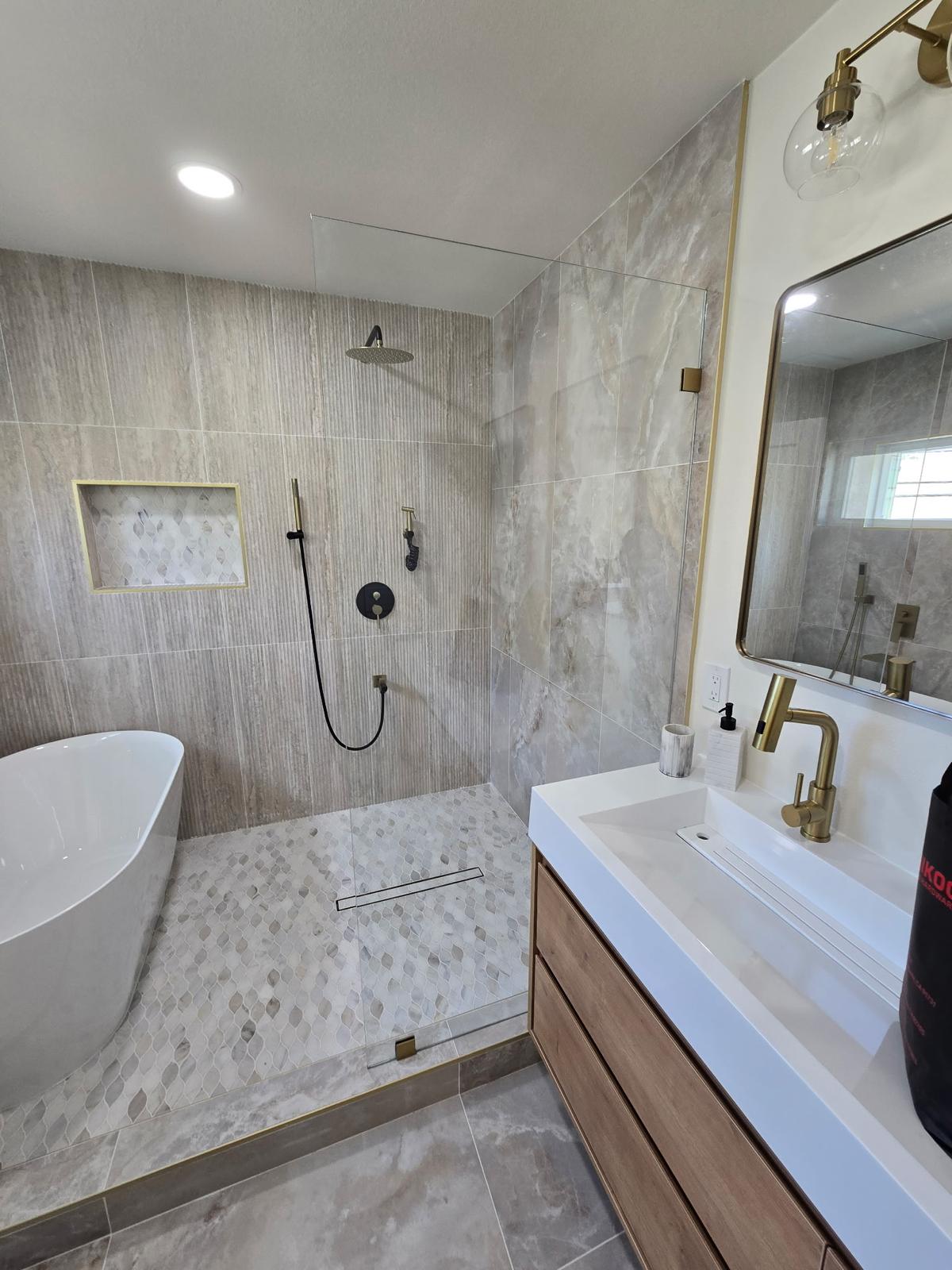 Bathroom remodeling project by Premier Concepts Development Inc.
