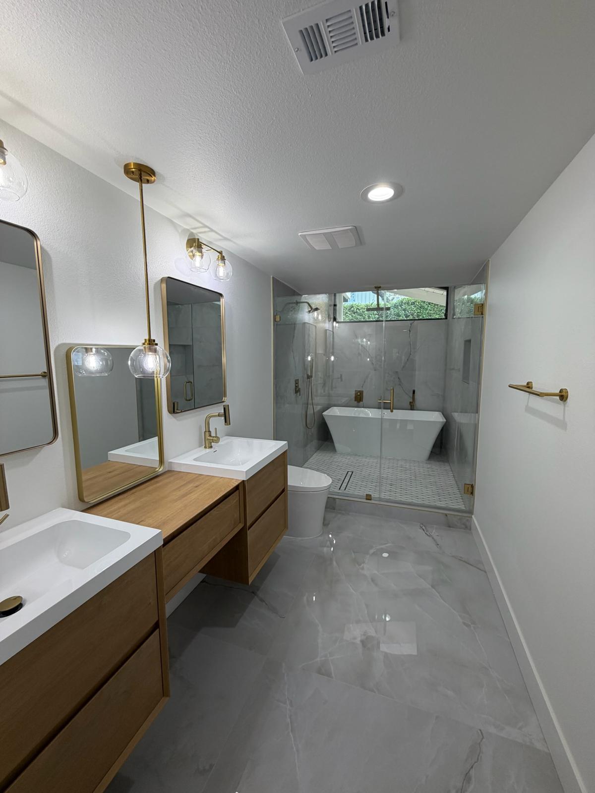 Bathroom remodeling project by Premier Concepts Development Inc.