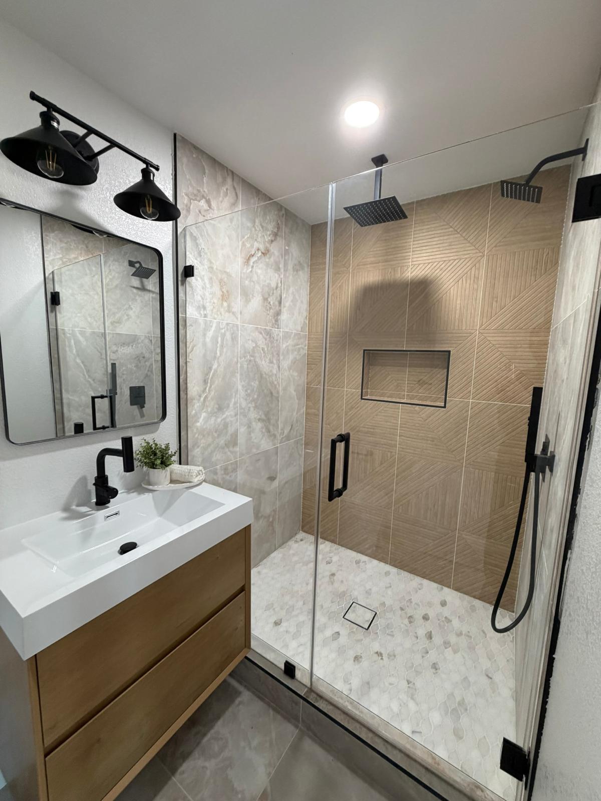 Bathroom remodeling project by Premier Concepts Development Inc.
