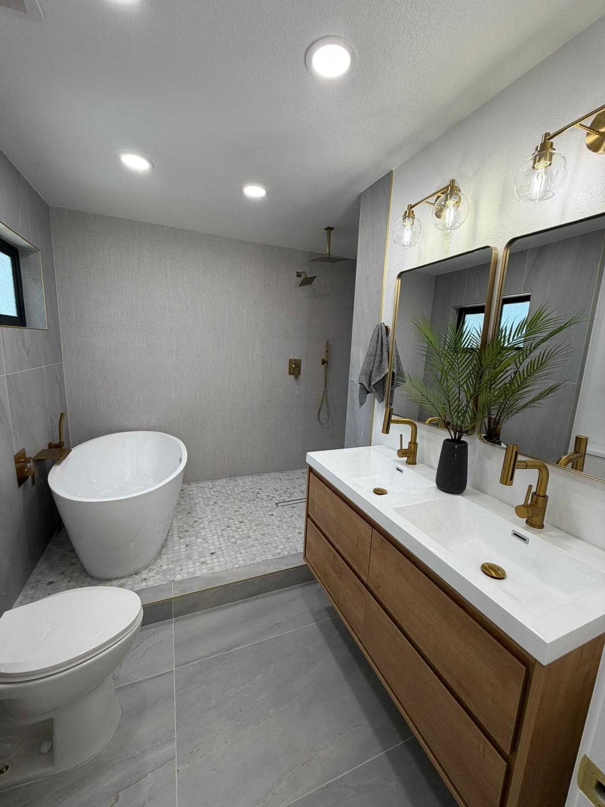 Bathroom remodeling project by Premier Concepts Development Inc.